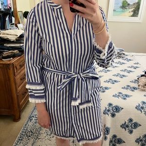 J. Crew Stripe Fringe Dress